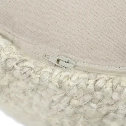 Texa 16" Pouf - Vanilla Ivory