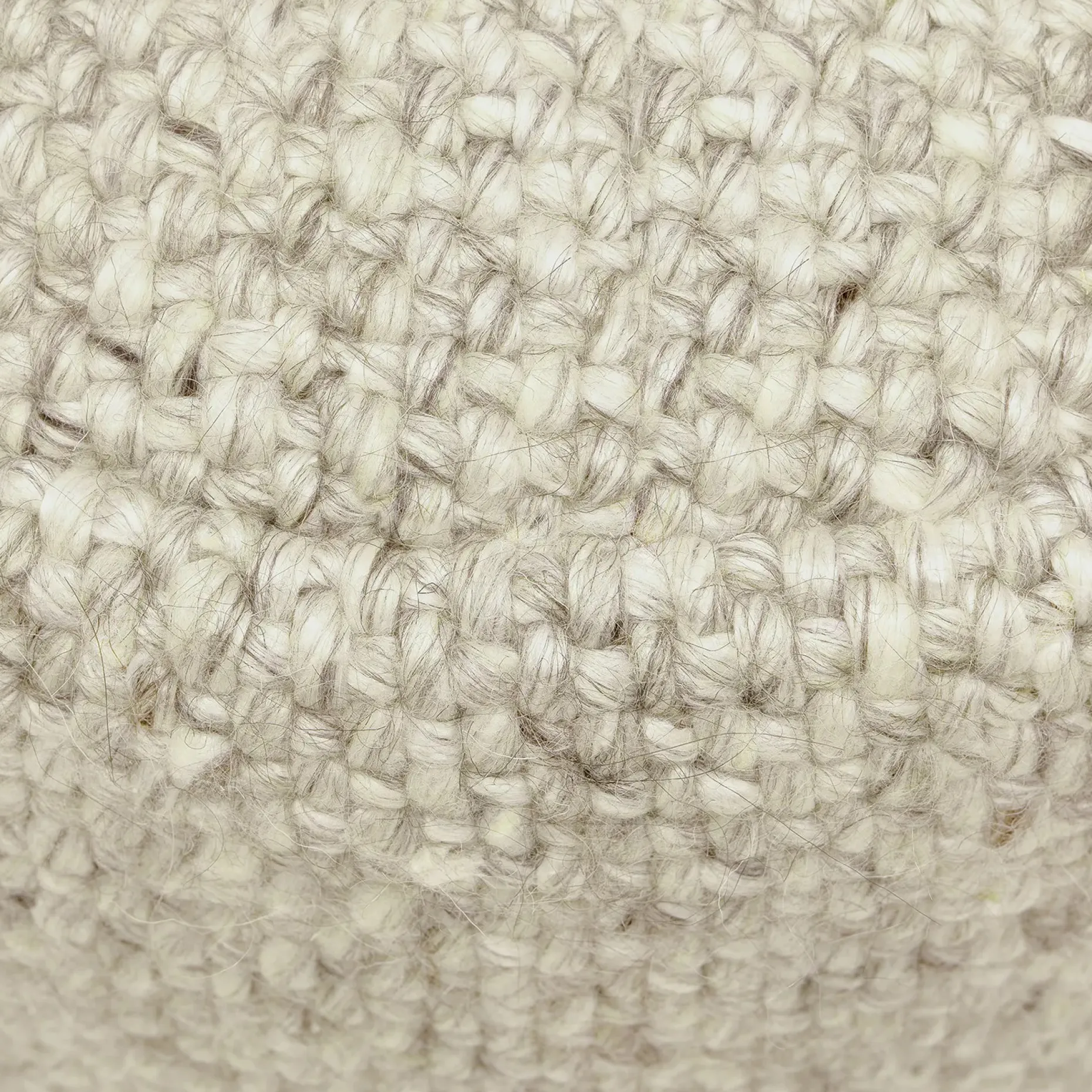 Texa 16" Pouf - Vanilla Ivory