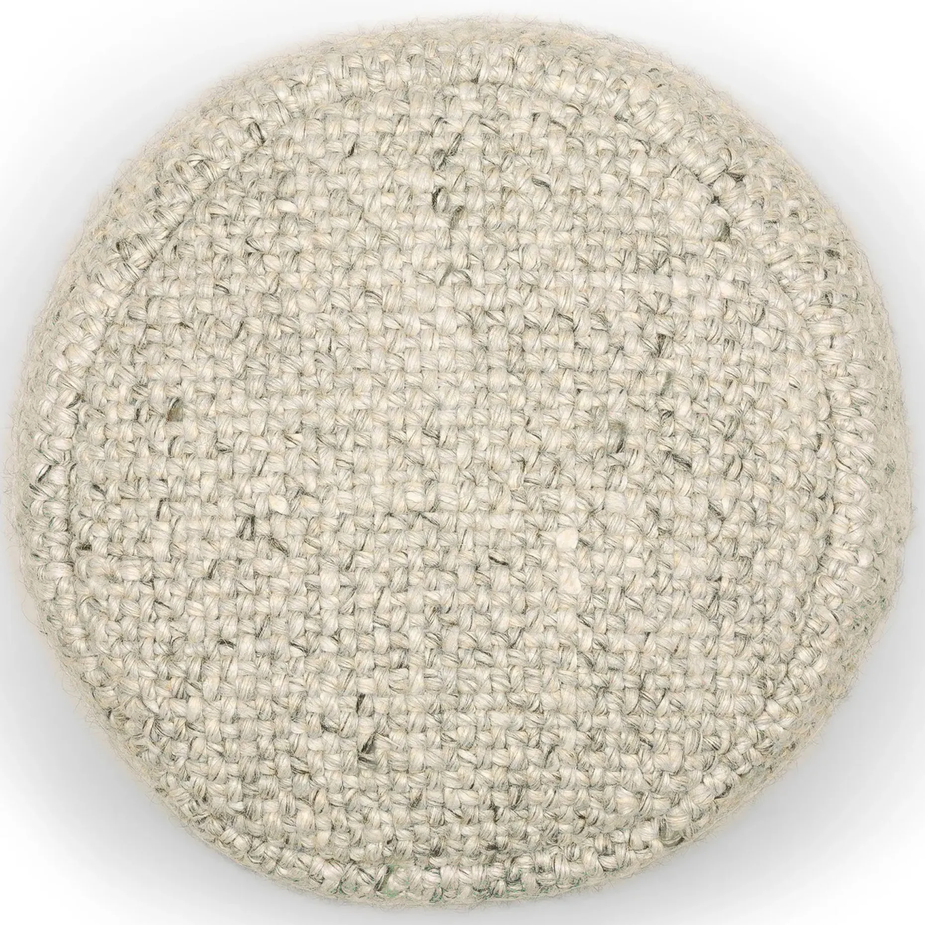 Texa 16" Pouf - Vanilla Ivory