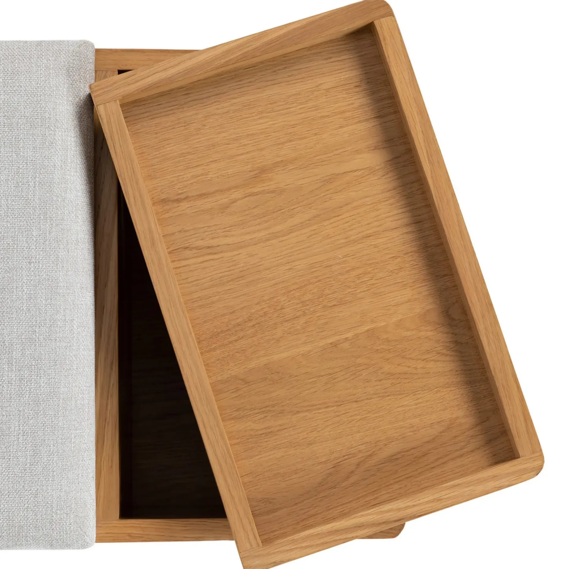 Thari 53" Bench - Oak and Everest Gray