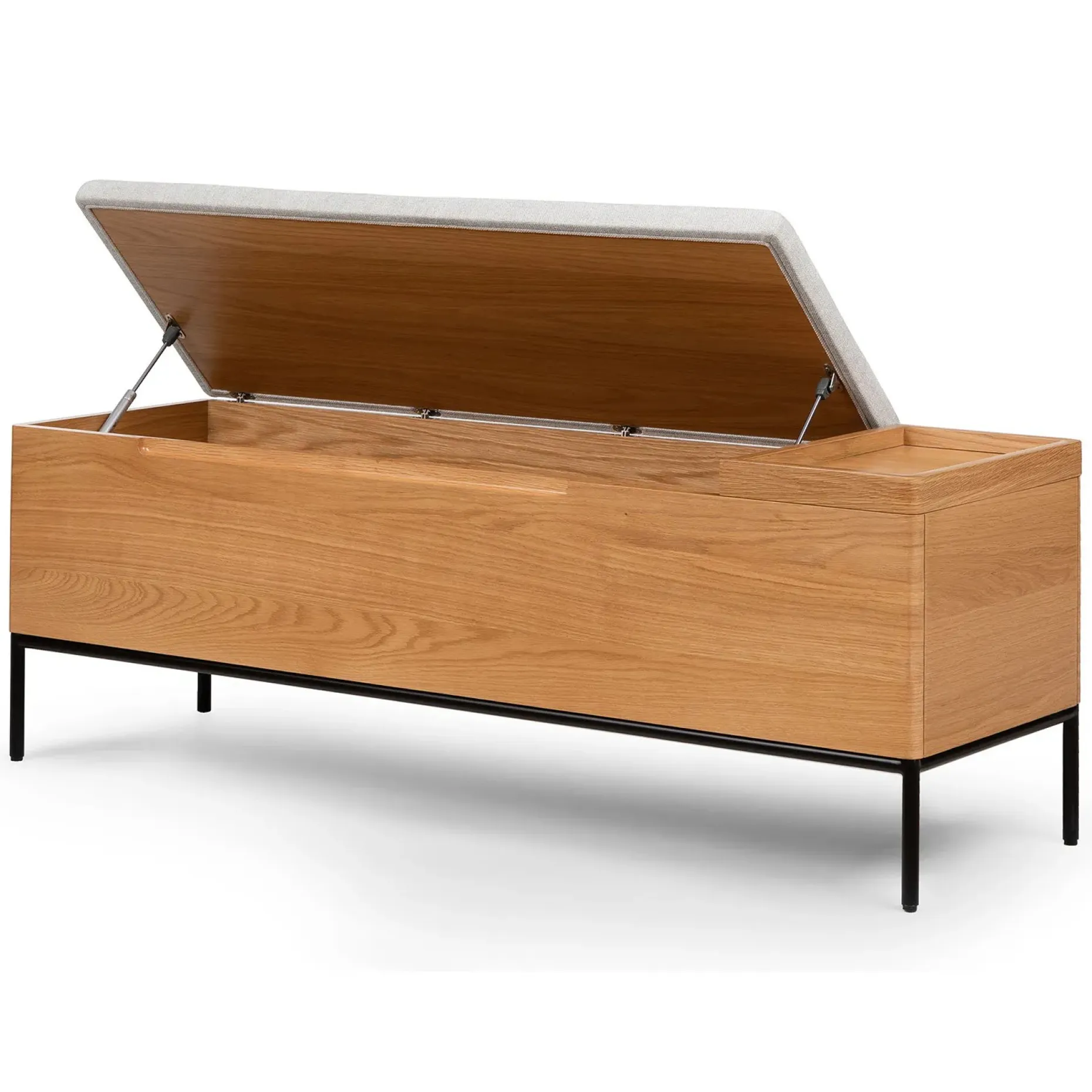 Thari 53" Bench - Oak and Everest Gray