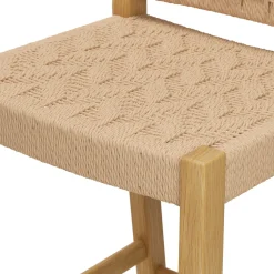 Tilli Corded Counter Stool - Natural Oak