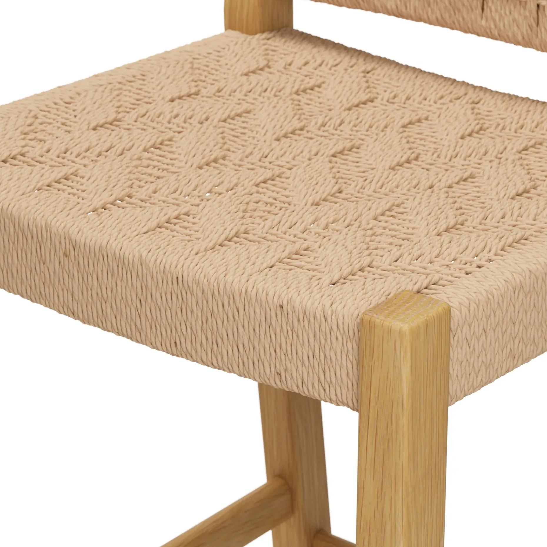 Tilli Corded Counter Stool - Natural Oak
