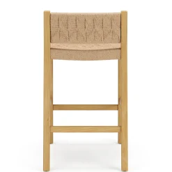Tilli Corded Counter Stool - Natural Oak
