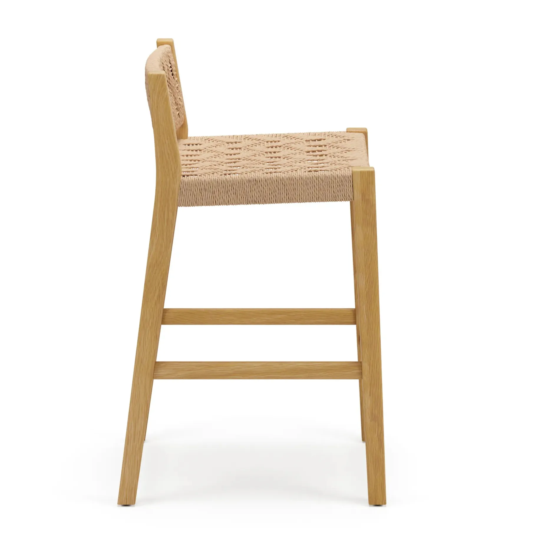 Tilli Corded Counter Stool - Natural Oak