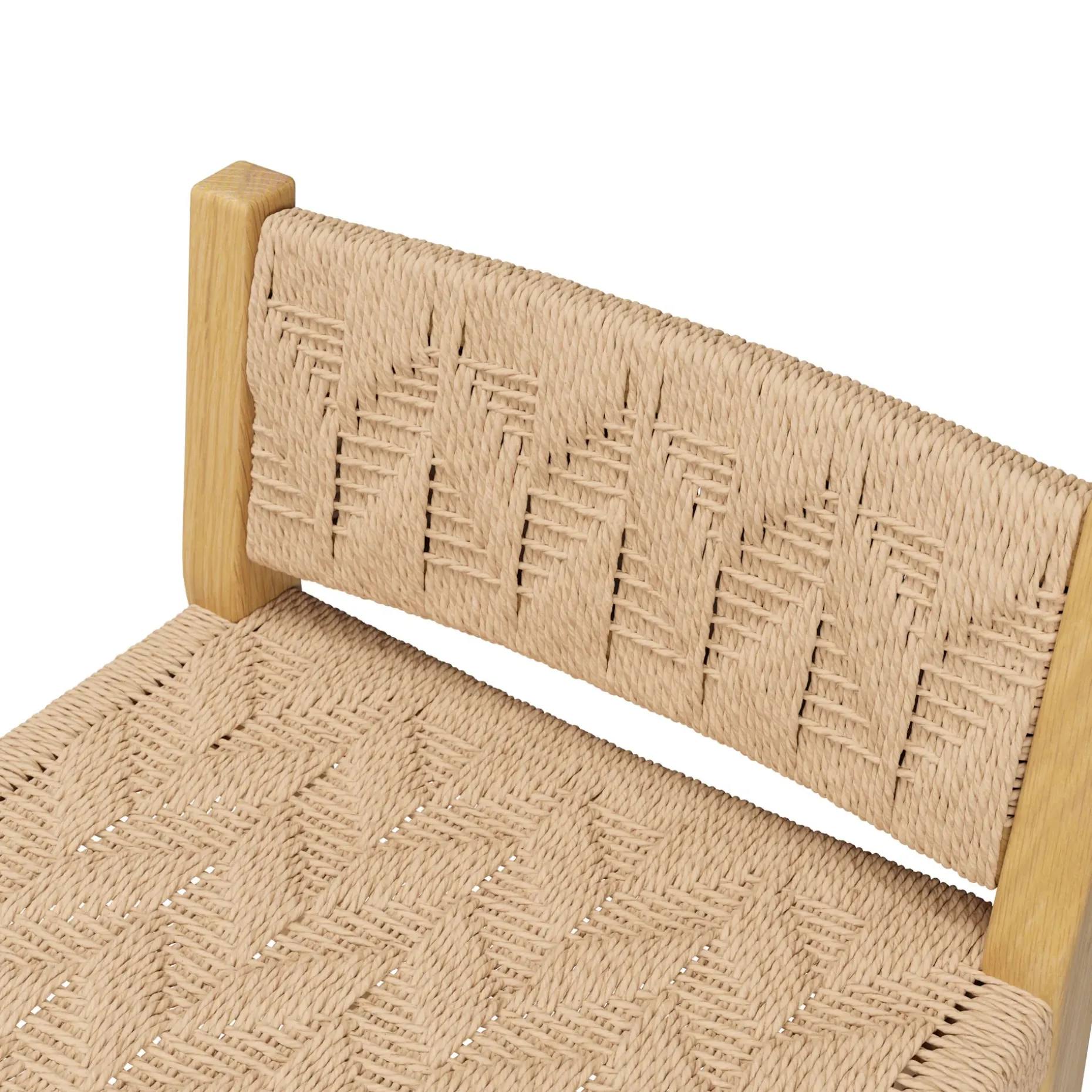 Tilli Corded Counter Stool - Natural Oak
