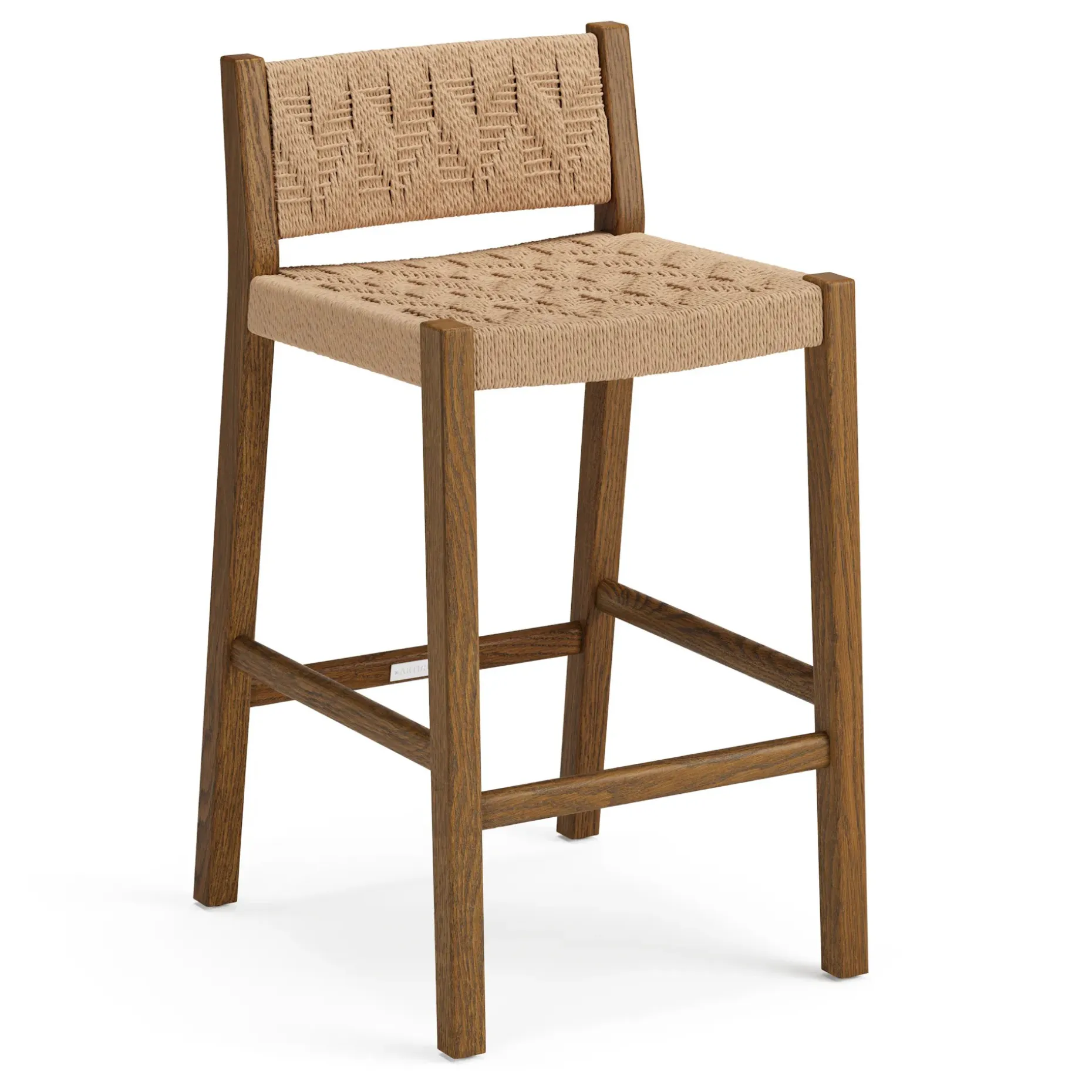 Tilli Corded Counter Stool - Smoked Oak