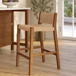 Tilli Corded Counter Stool - Smoked Oak