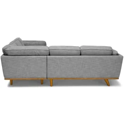 Timber 93" Corner Sectional - Pebble Gray