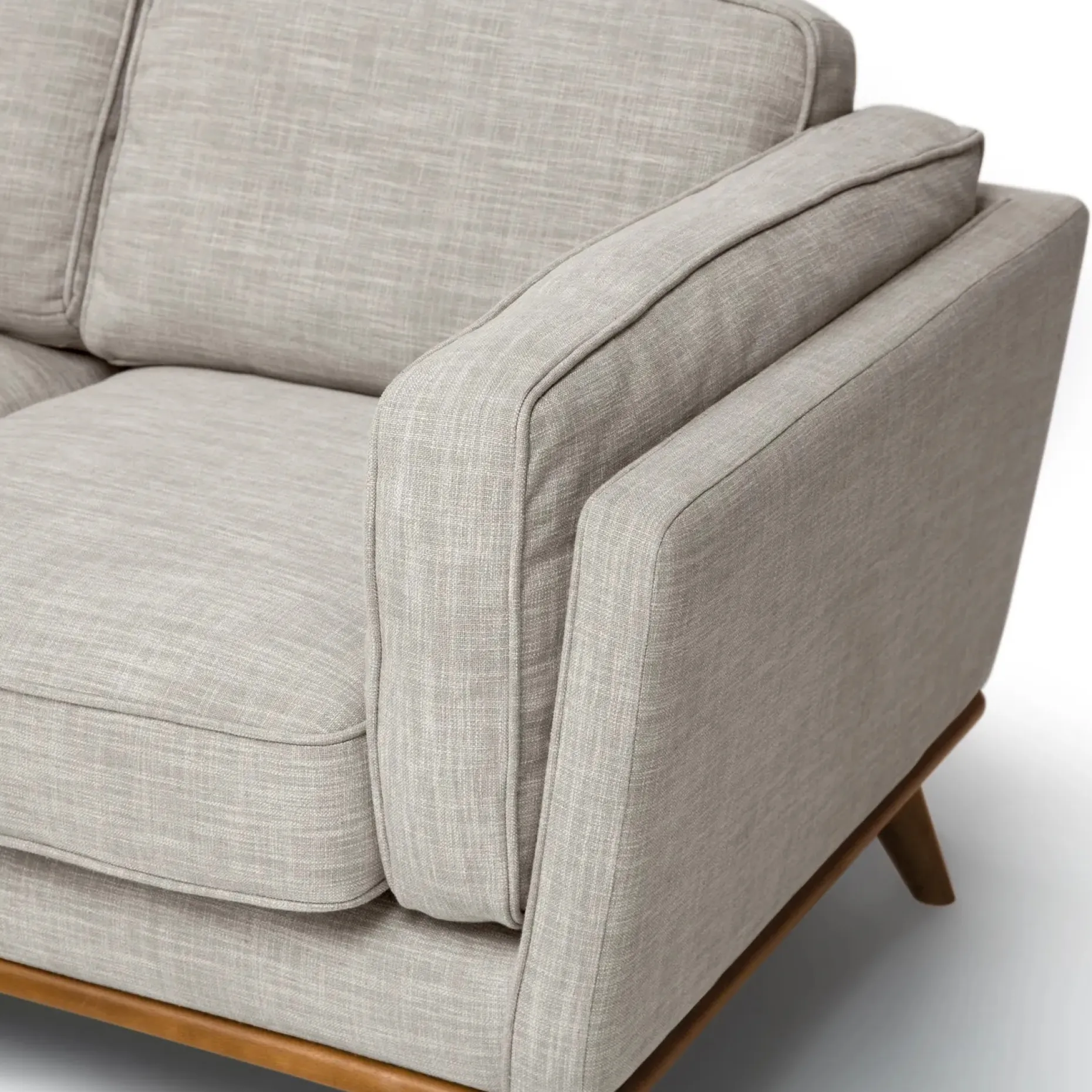 Timber 93" Corner Sectional - Rain Cloud Gray