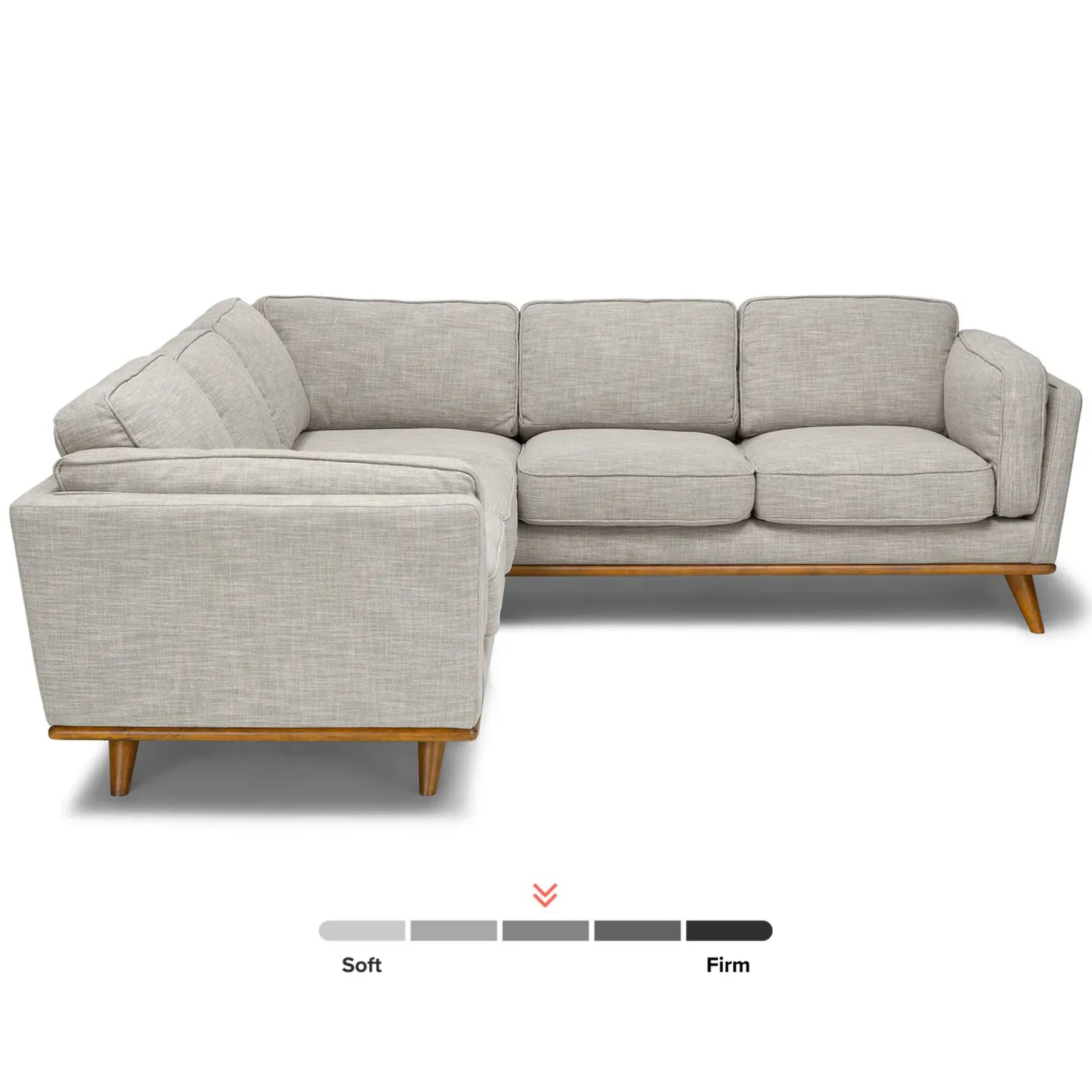 Timber 93" Corner Sectional - Rain Cloud Gray