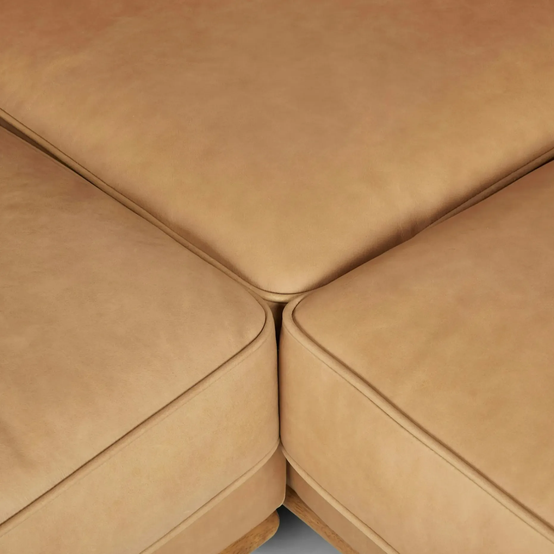 Timber 93" Leather Corner Sectional - Charme Tan