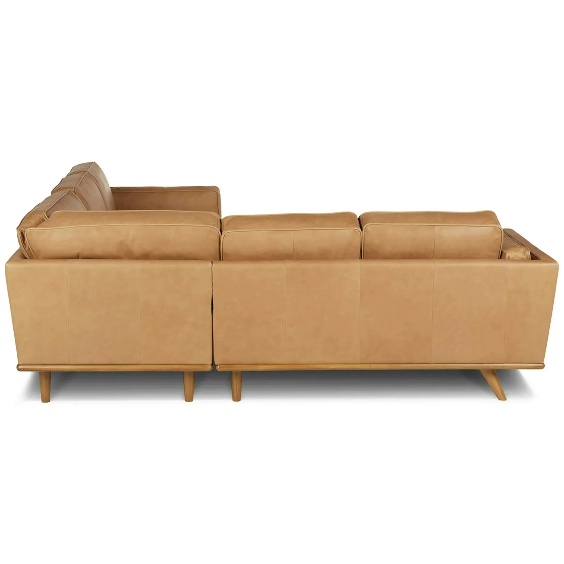 Timber 93" Leather Corner Sectional - Charme Tan