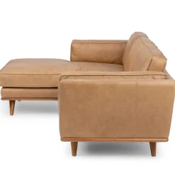 Timber 93" Leather Left Sectional - Charme Tan