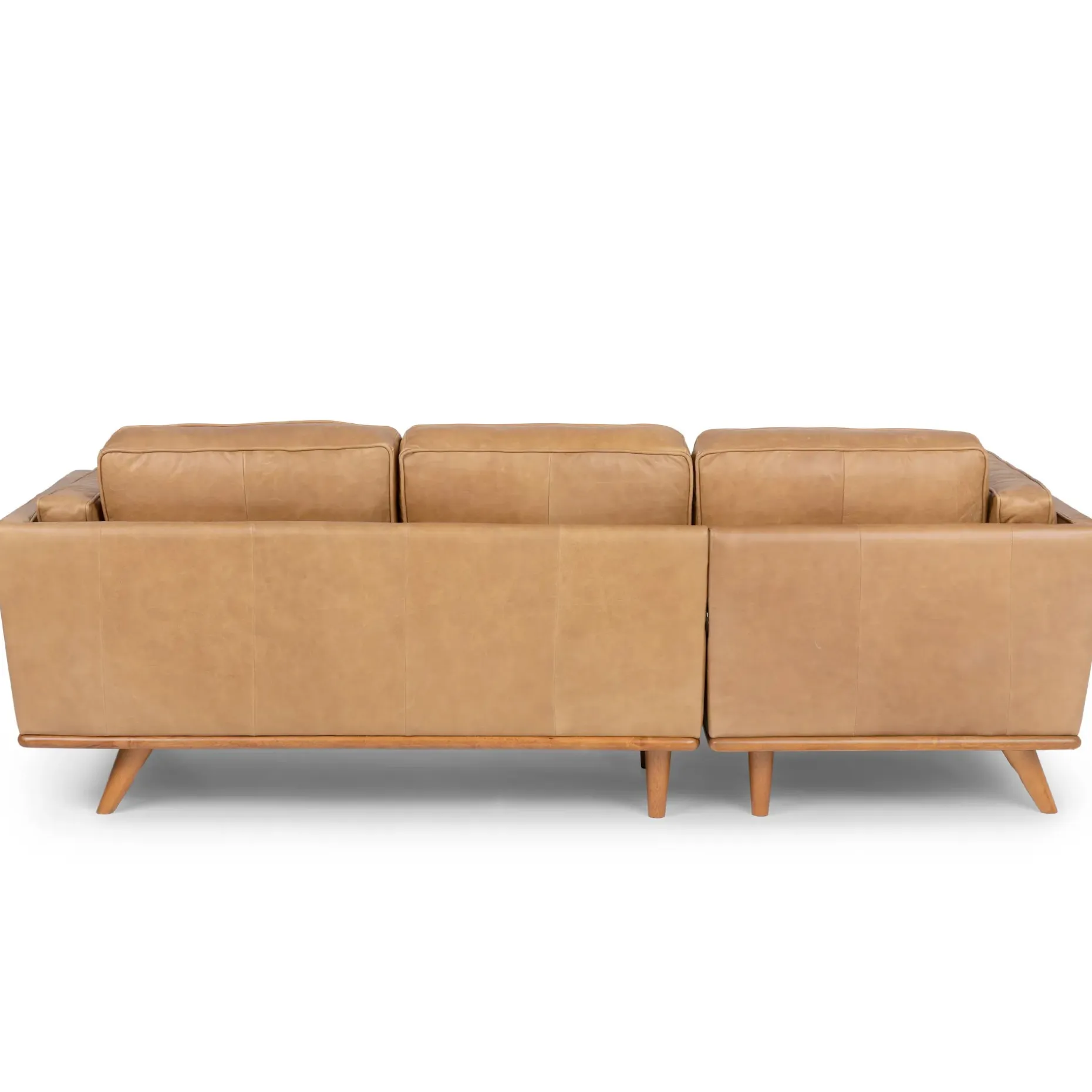 Timber 93" Leather Left Sectional - Charme Tan