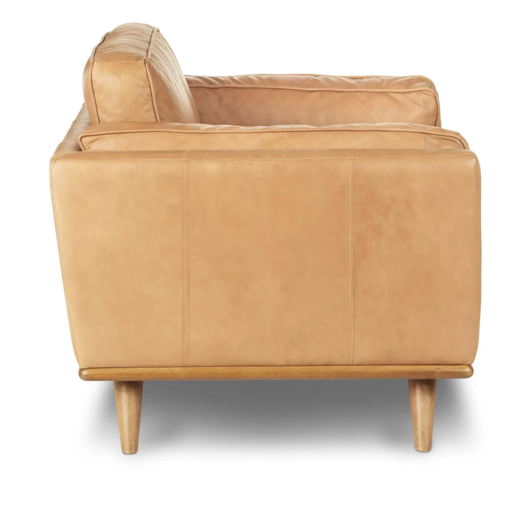 Timber 41" Leather Lounge Chair - Charme Tan