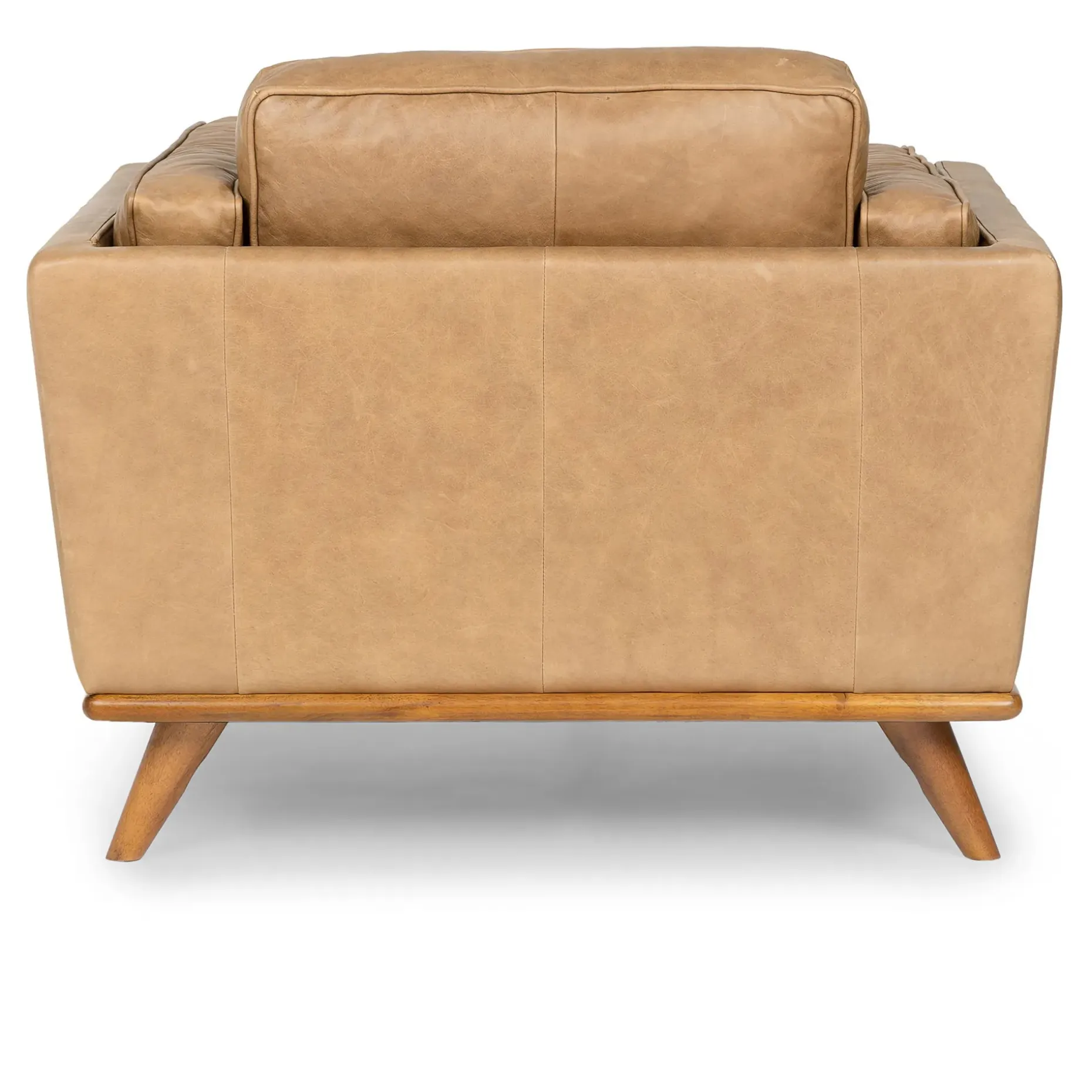 Timber 41" Leather Lounge Chair - Charme Tan