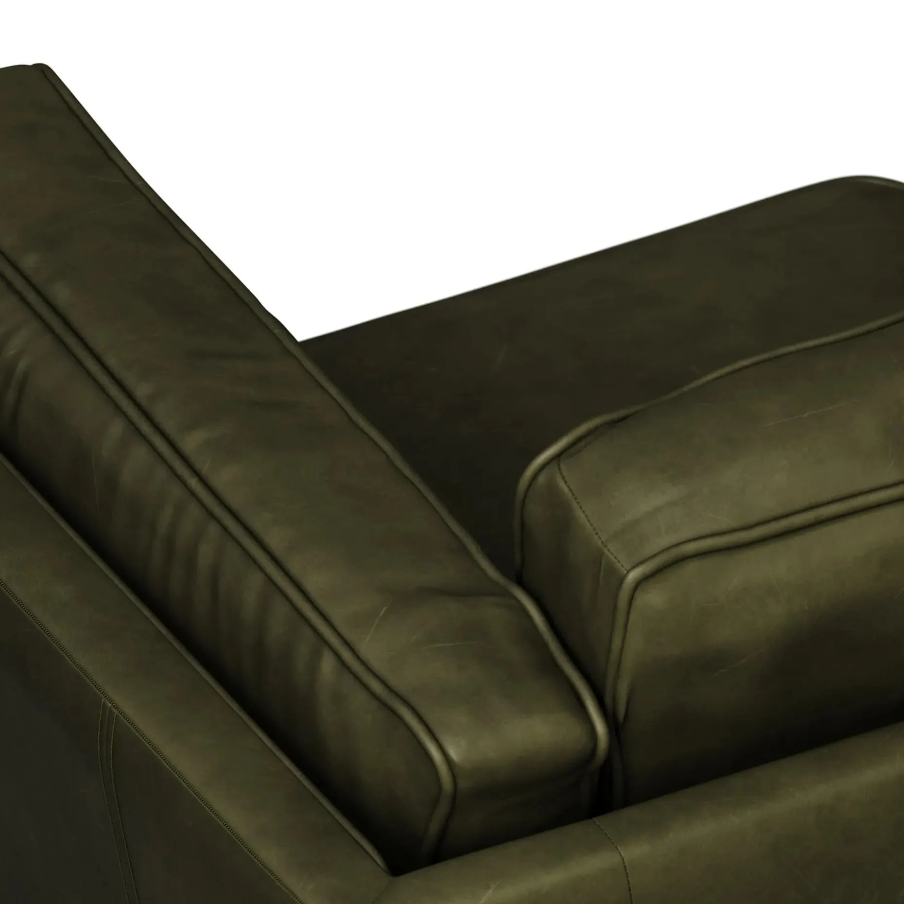 Timber 66.5" Leather Loveseat - Charme Green