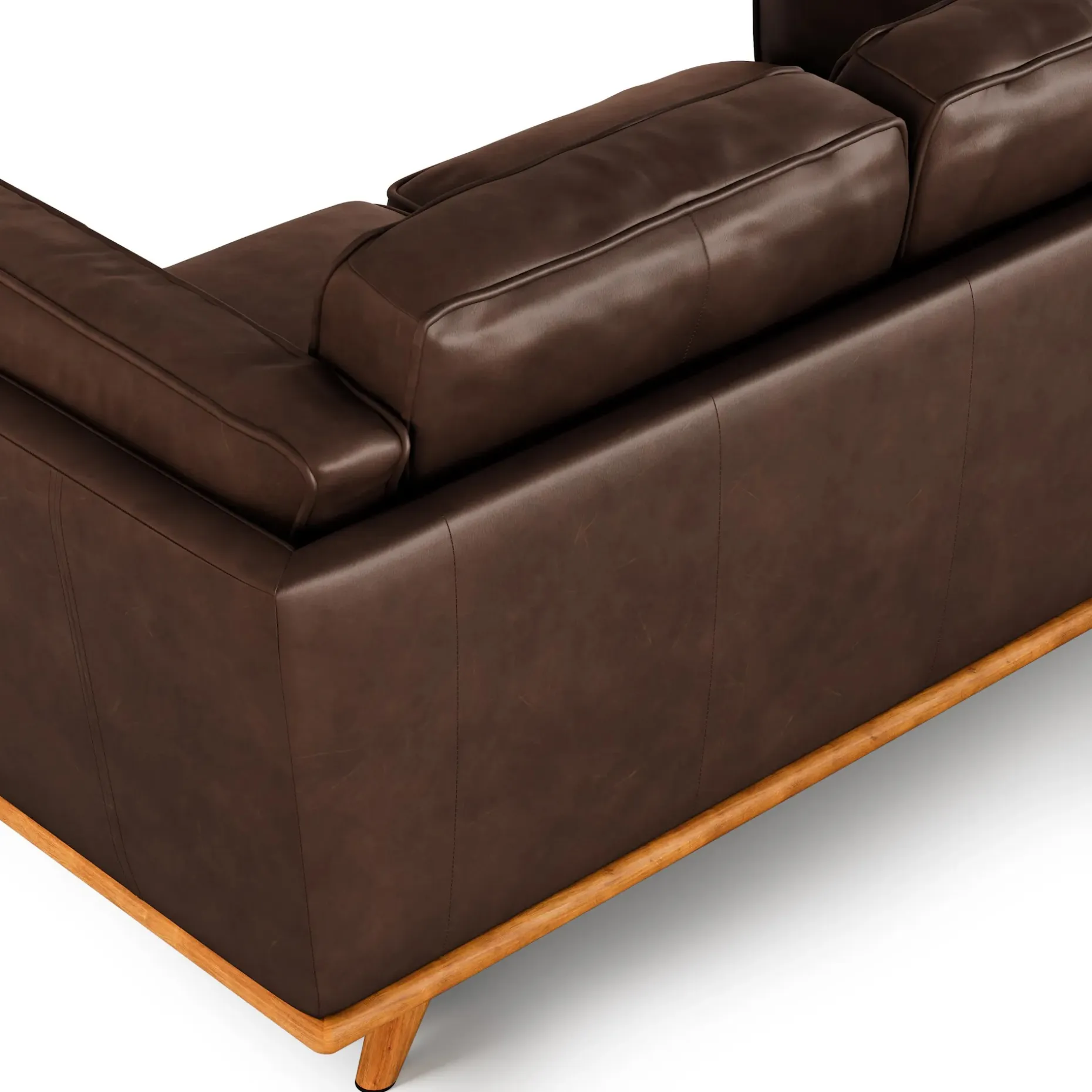 Timber 66.5" Leather Loveseat - Charme Chocolat