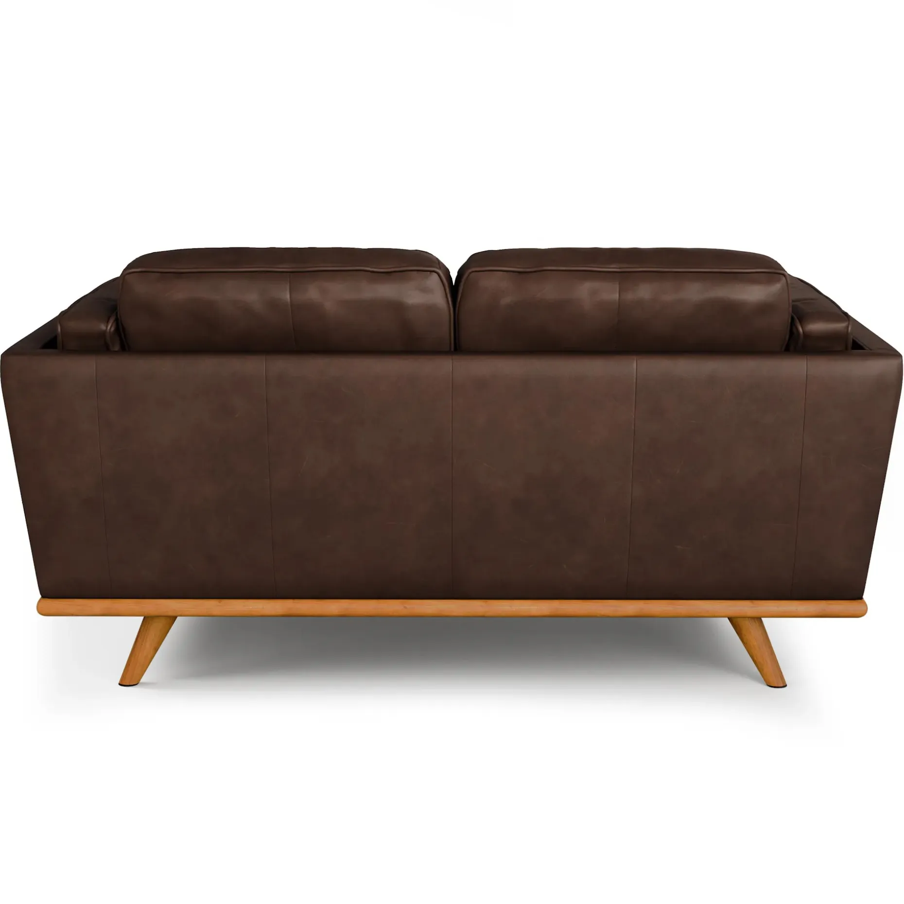 Timber 66.5" Leather Loveseat - Charme Chocolat