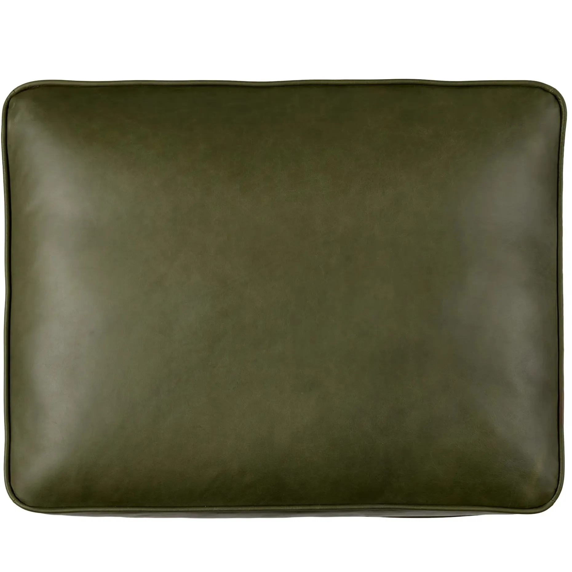 Timber 31" Leather Ottoman - Charme Green
