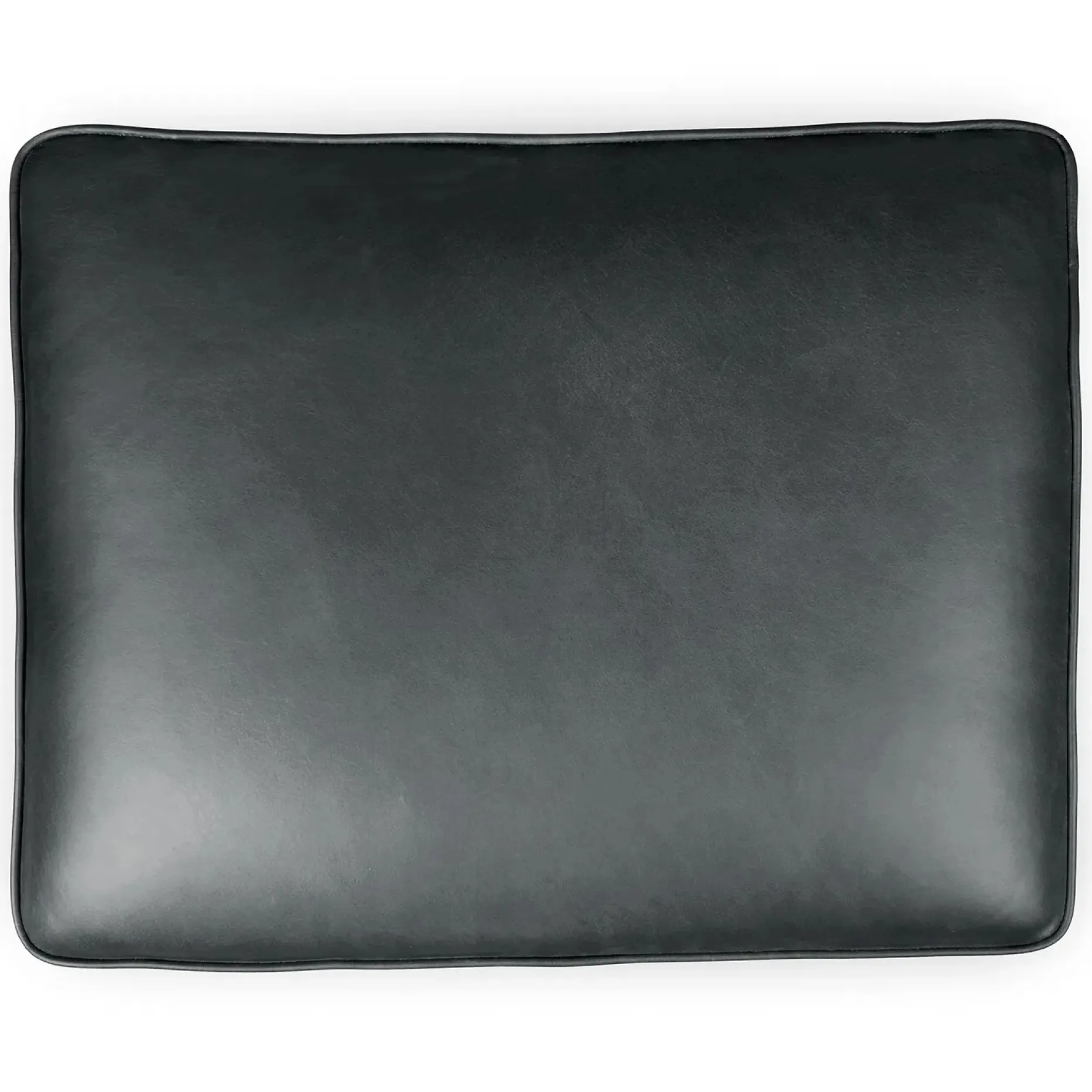 Timber 31" Leather Ottoman - Charme Black
