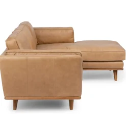 Timber 93" Leather Right Sectional - Charme Tan