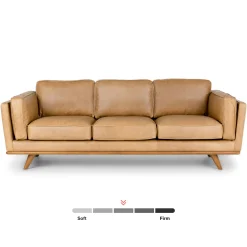 Timber 90" Leather Sofa - Charme Tan