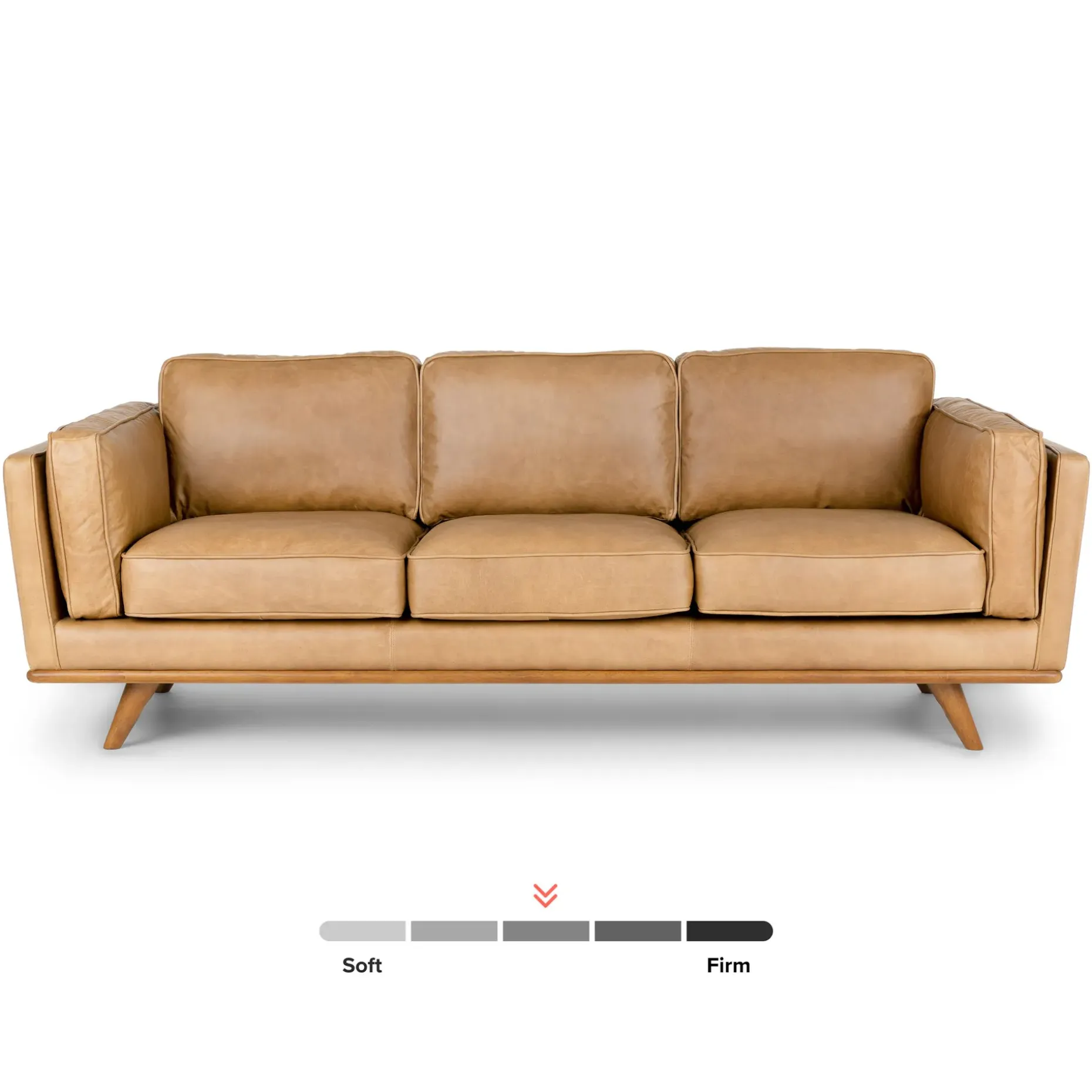 Timber 90" Leather Sofa - Charme Tan