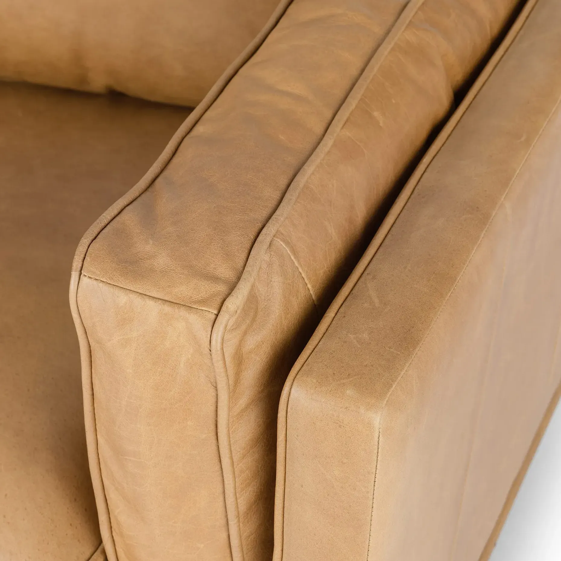 Timber 90" Leather Sofa - Charme Tan