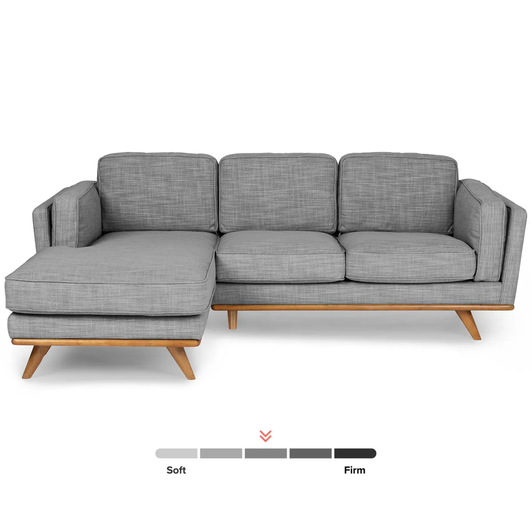 Timber 93" Left Sectional - Pebble Gray