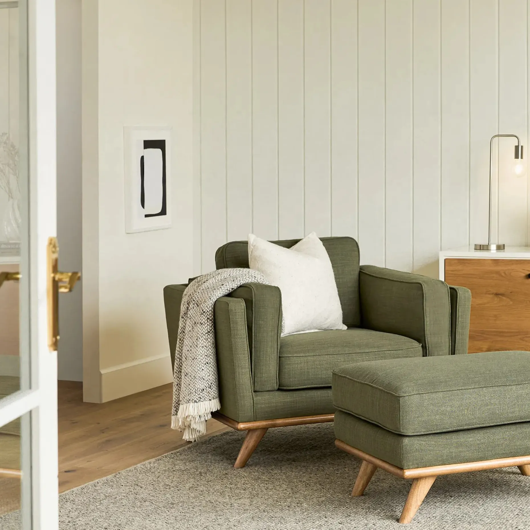 Timber 41" Lounge Chair - Olio Green
