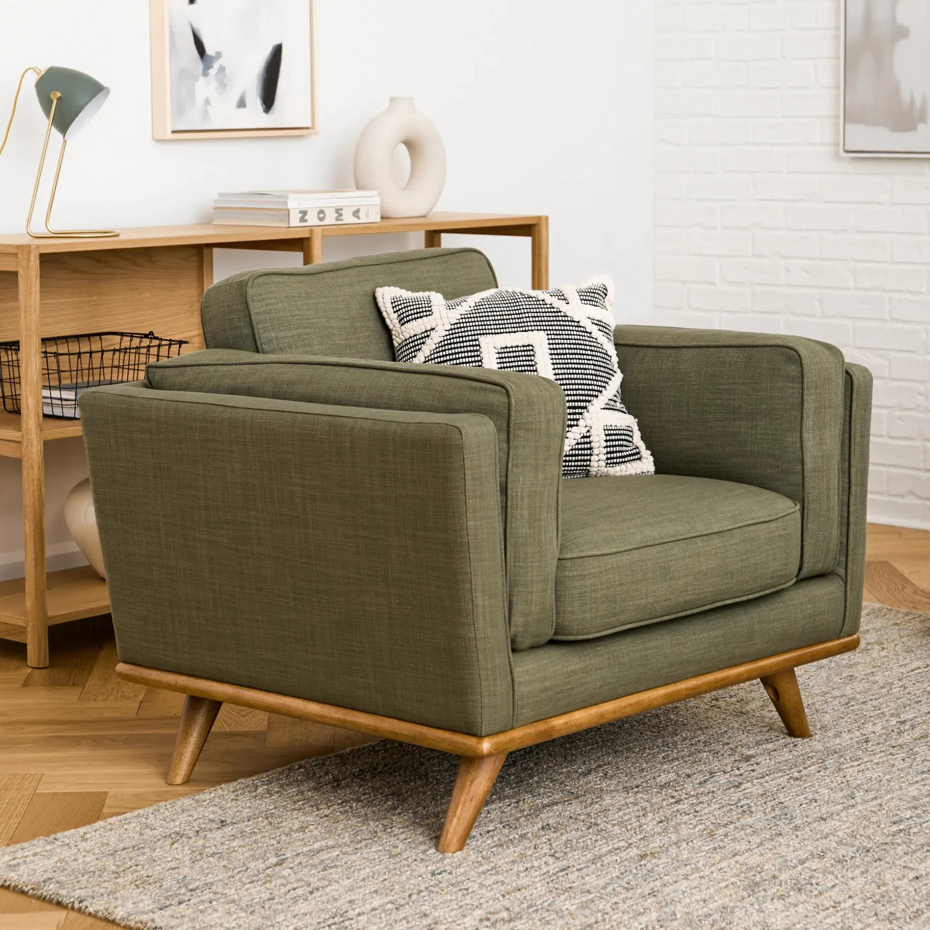 Timber 41" Lounge Chair - Olio Green