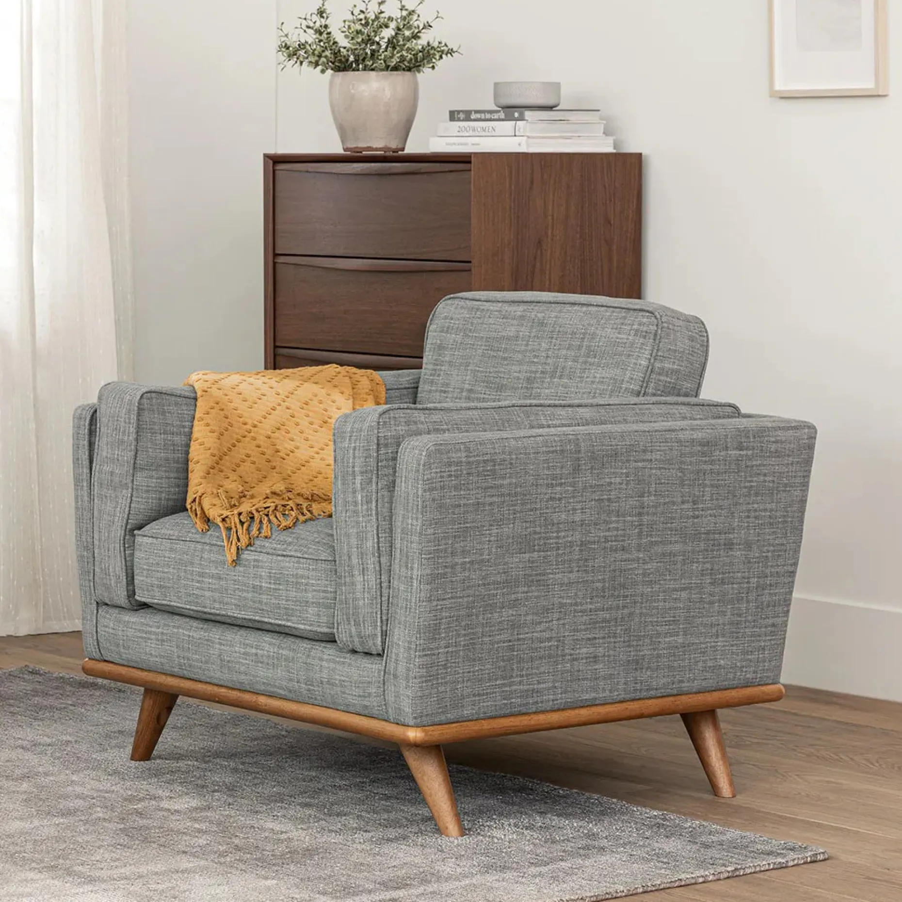Timber 41" Lounge Chair - Pebble Gray