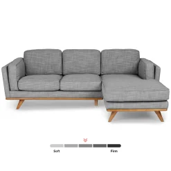 Timber 93" Right Sectional - Pebble Gray