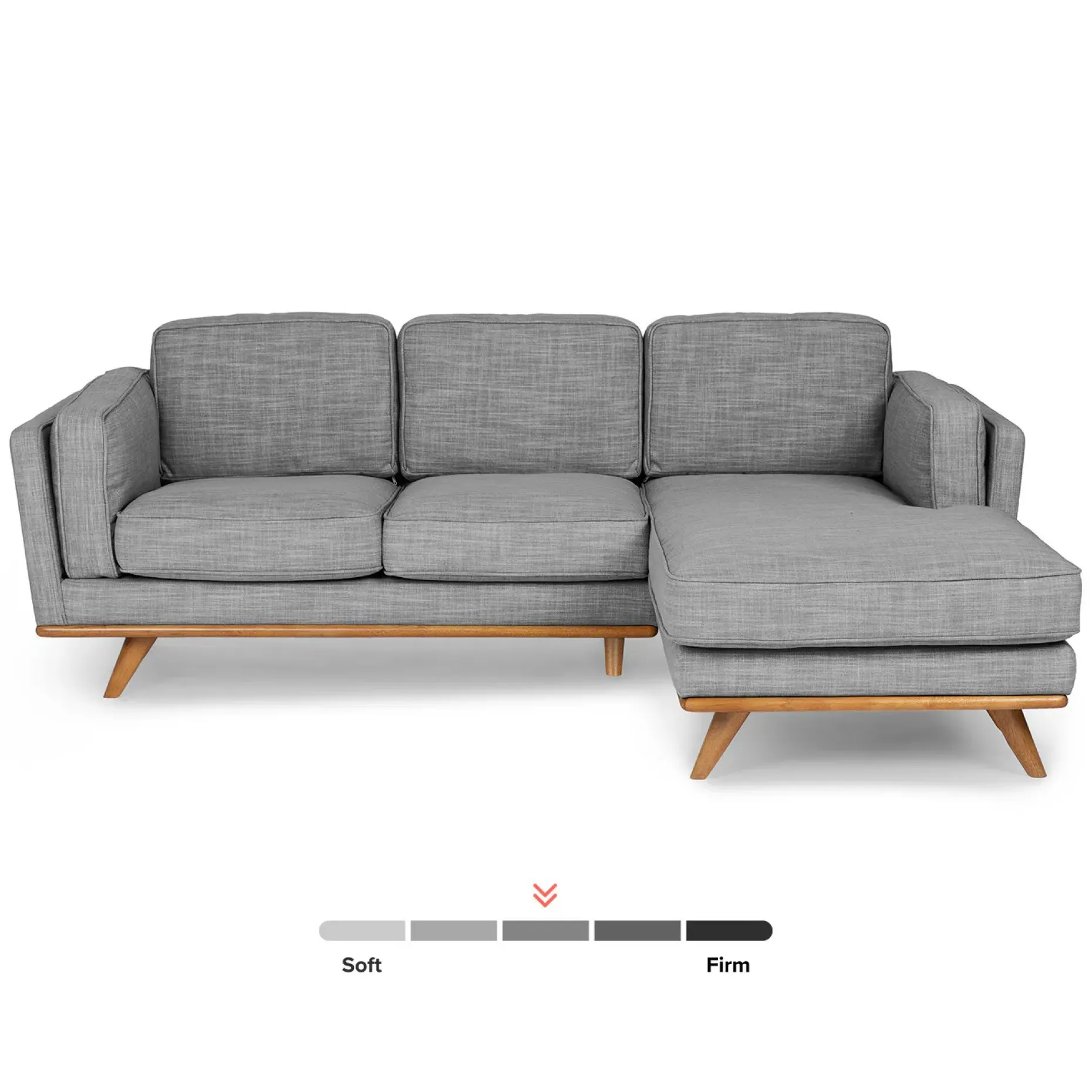 Timber 93" Right Sectional - Pebble Gray