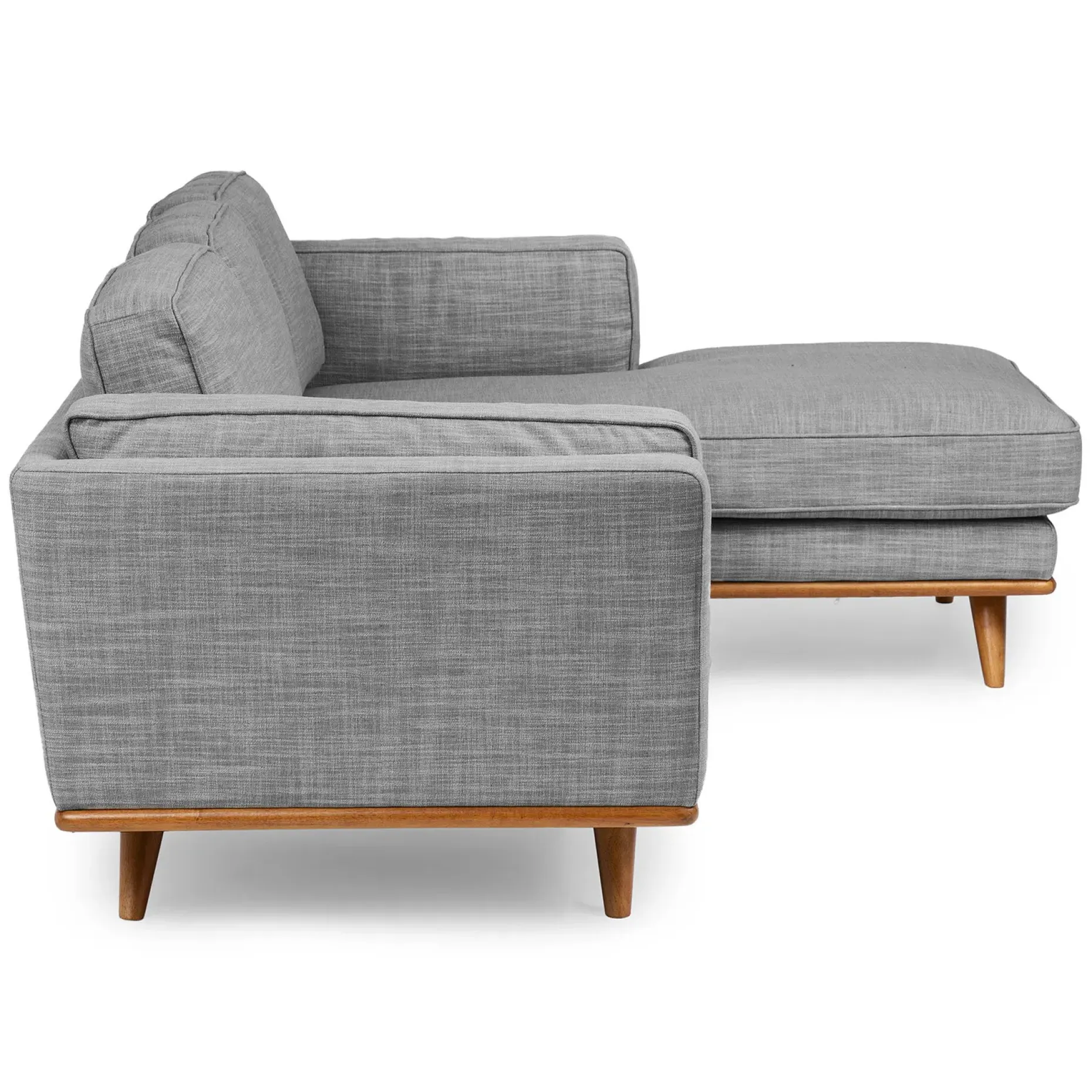 Timber 93" Right Sectional - Pebble Gray