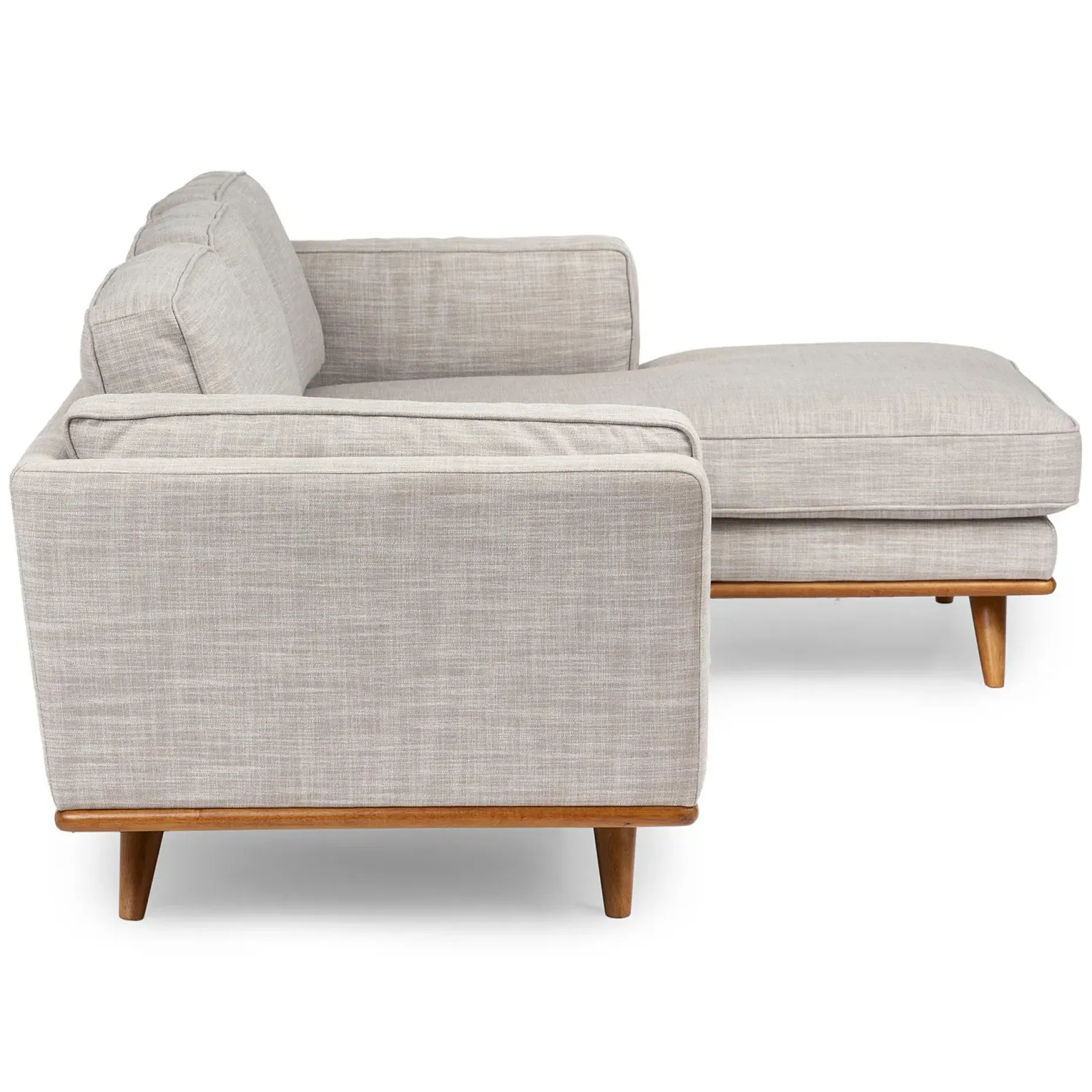 Timber 93" Right Sectional - Rain Cloud Gray