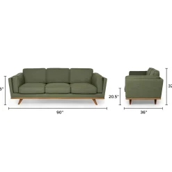 Timber 90" Sofa - Olio Green