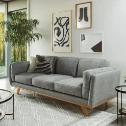 Timber 90" Sofa - Pebble Gray