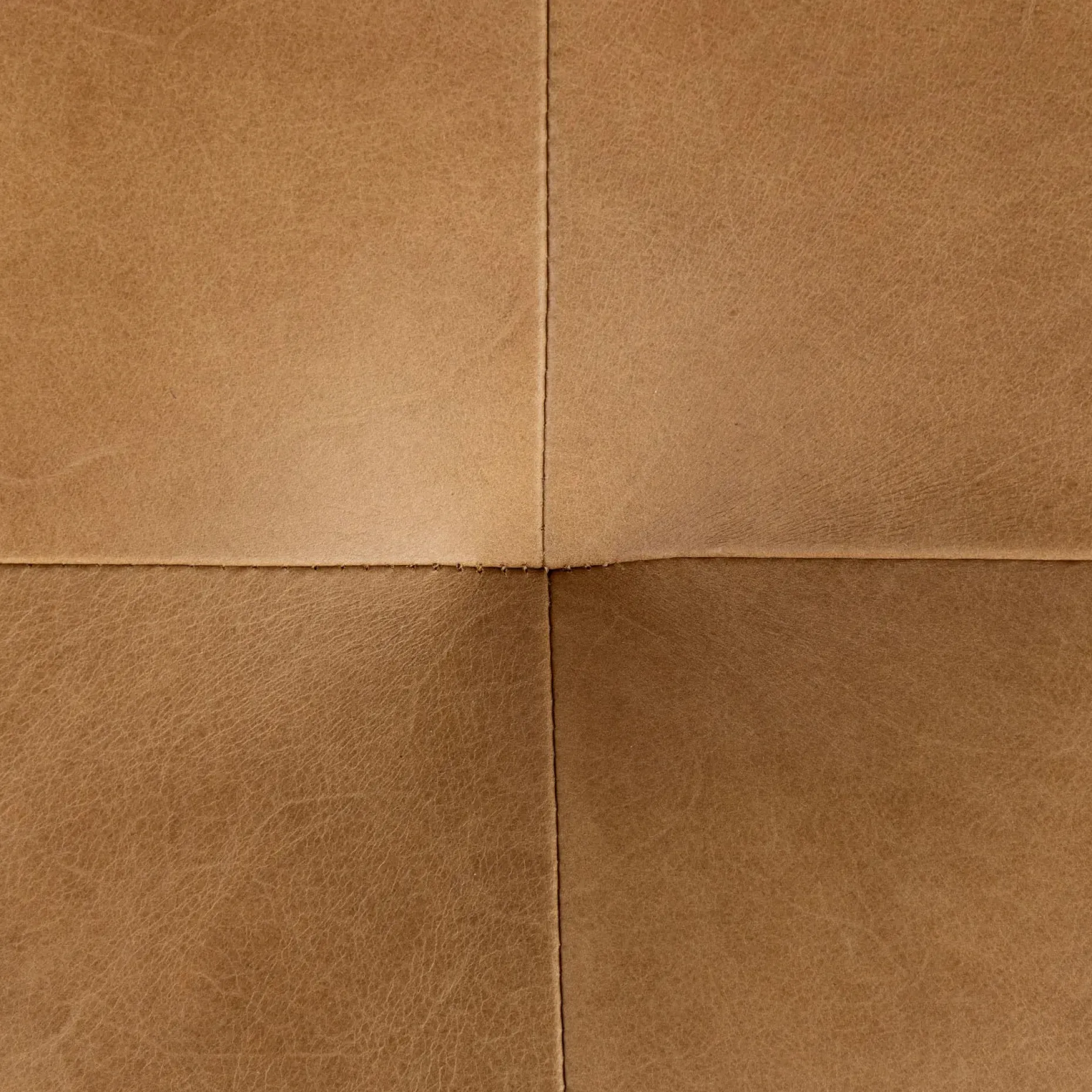 Timpani 41" Leather Ottoman - Charme Tan