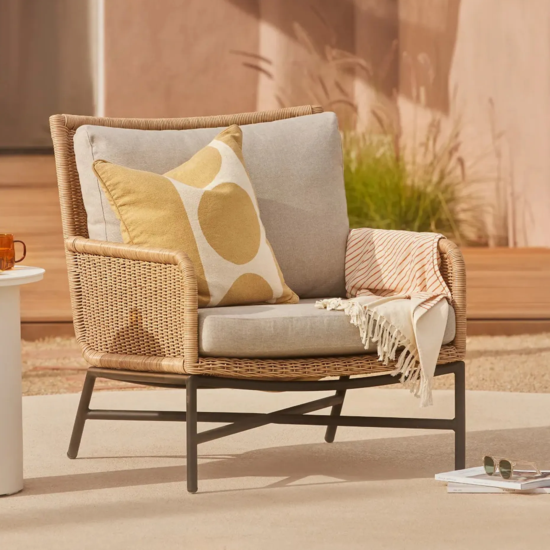 Tody 30.5" Outdoor Lounge Chair - Beach Sand