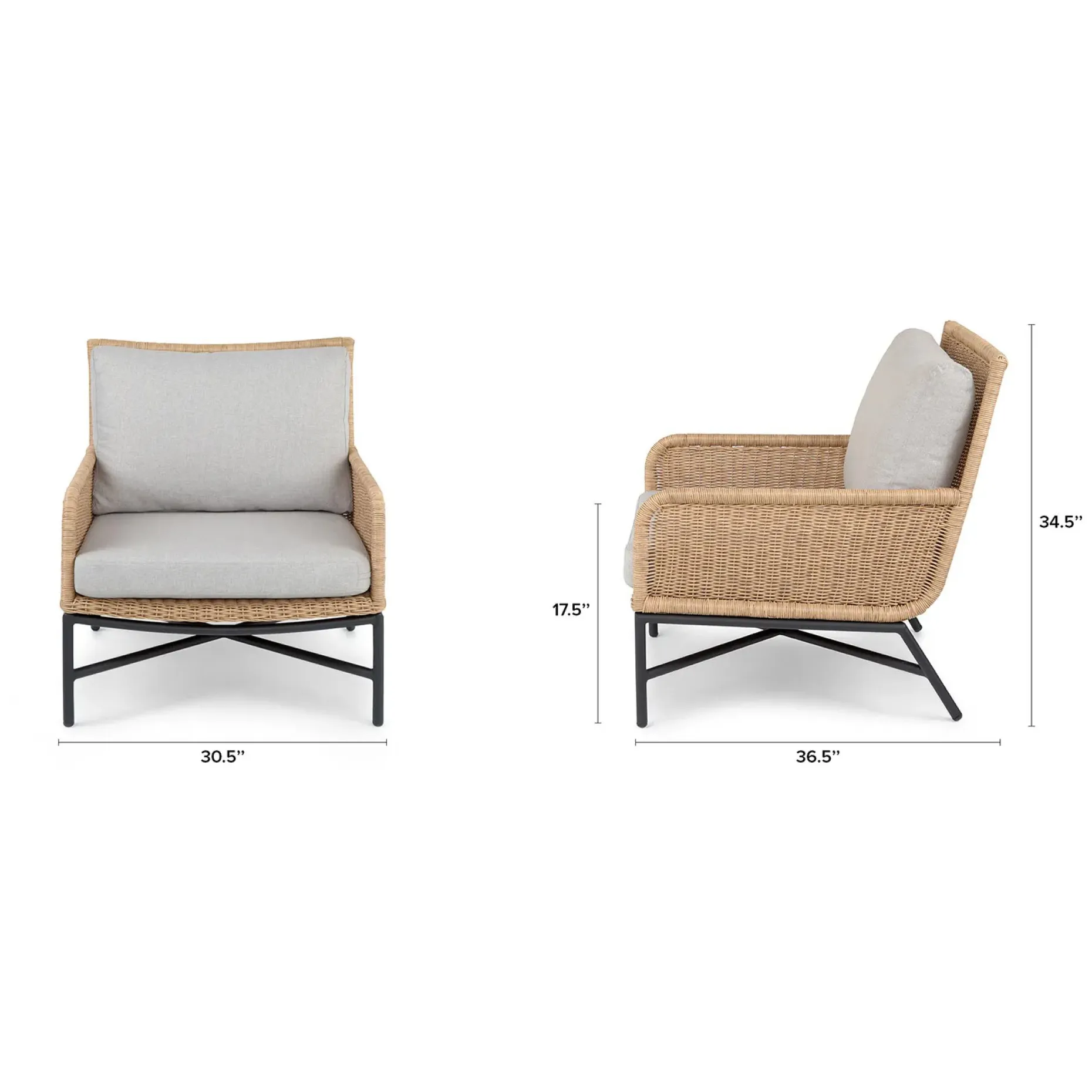 Tody 30.5" Outdoor Lounge Chair - Beach Sand