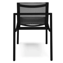 Tola Outdoor Stackable Textilene Dining Chair - Black