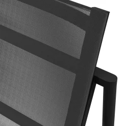 Tola Outdoor Stackable Textilene Dining Chair - Black