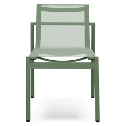 Tola Outdoor Stackable Textilene Dining Chair - Khaki Green