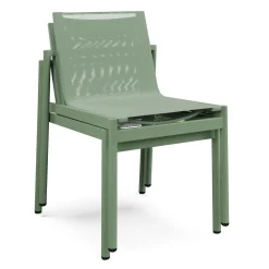 Tola Outdoor Stackable Textilene Dining Chair - Khaki Green