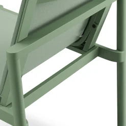 Tola Outdoor Stackable Textilene Dining Chair - Khaki Green