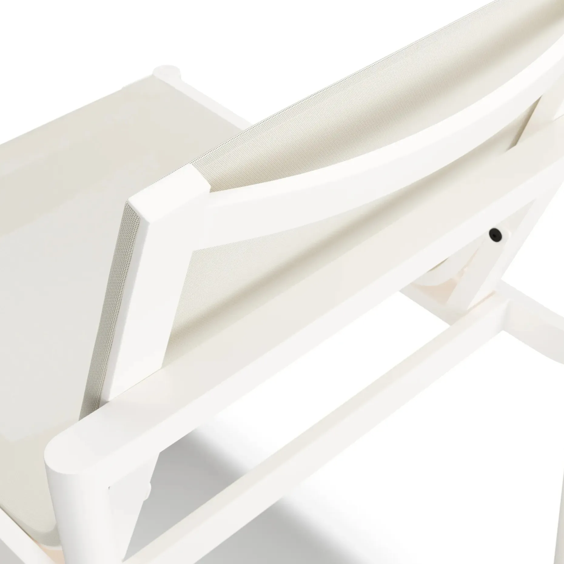 Tola Outdoor Stackable Textilene Dining Chair - White