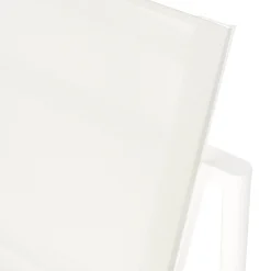 Tola Outdoor Stackable Textilene Dining Chair - White